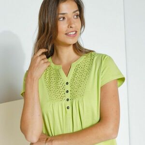 Póló angol hímzéssel és tunéziai nyakkivágással kép