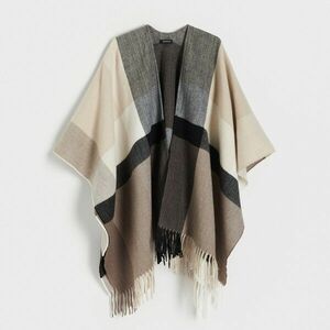 Reserved - Viszkózkeverék poncsó - Narancs kép