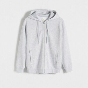 Reserved - Kapucnis cipzáras melegítőfelső - Világosszürke kép