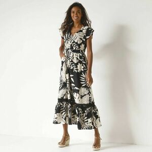 Hosszú ruha XXL nyomtatással és makraméval kép