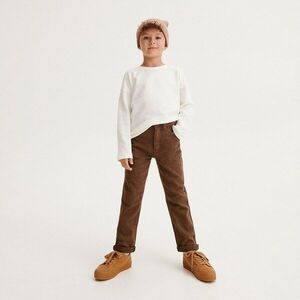 Reserved - Bordás anyagú regular nadrág - Barna kép