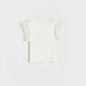 Reserved - Dekoratív ujjú póló - Krém kép