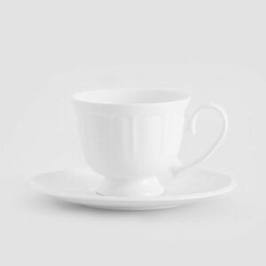 Reserved - Csésze dekoratív szegéllyel - Fehér kép