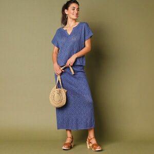 Egyenes kötött szoknya kép