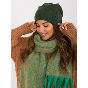 Női sapka strasszkövekkel SIA khaki színben kép