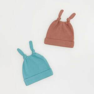 Reserved - 2 darab pamutban gazdag sapka fülekkel - Bíbor kép