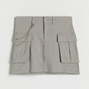 Reserved - Zsebes szoknya - Világosszürke kép