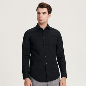 Reserved - Slim fit ing - Fekete kép