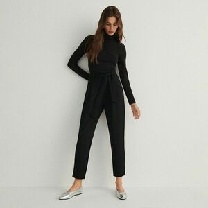 Reserved - Nadrág megkötős övvel - Fekete kép