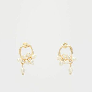 Reserved - Dekoratív fülbevaló - Krém kép