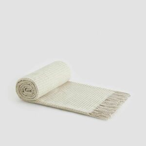 Reserved - Bordás anyagú takaró - Bézs kép