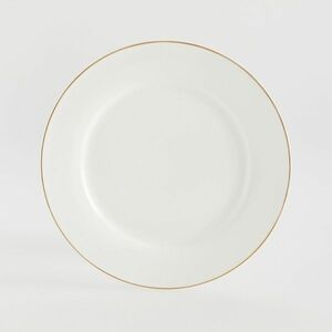 Reserved - Porcelántányér peremdíszítéssel - Fehér kép