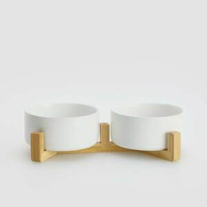 Reserved - Dupla etetőtál - Fehér kép