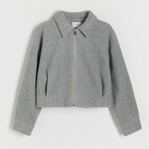 Reserved - Rövid dzseki gallérral - Szürke kép