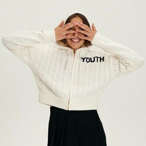 Reserved - Kapucnis pulóver - Krém kép