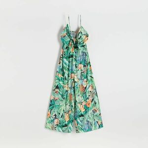 Reserved - Mintás viszkóz nadrágruha - Fekete kép