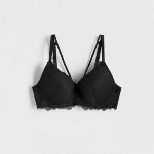 Reserved - Csipkés push-up melltartó - Fekete kép