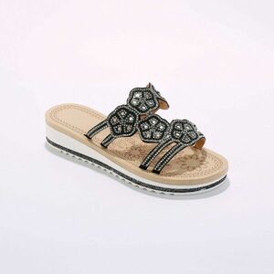 Ékpapucs bijou díszítéssel, strasszos betétekkel és gyöngyökkel kép