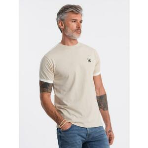 Férfi pamut póló V7 S1632 krém színű kép