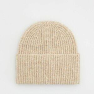 Reserved - Bordázott csíkozású sapka - Bézs kép