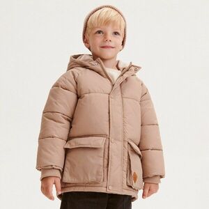 Reserved - Bélelt dzseki kapucnival - Barna kép