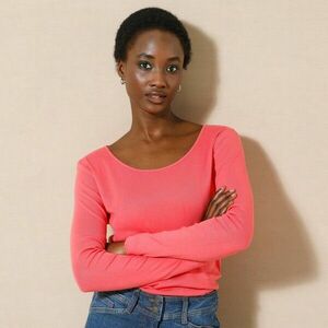 Egyszínű, hosszú ujjú póló organikus pamutból. kép