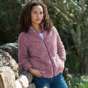 Plüss kötött pulóver cipzárral kép