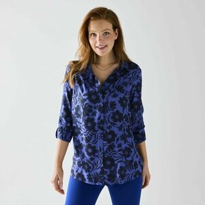 Hosszú ing kétszínű virágmintával kép