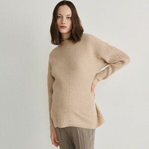 Reserved - Egyszerű pulóver - Krém kép