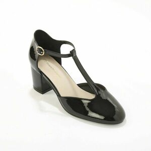 Lakkbőr magassarkú cipők lábfej pánttal kép