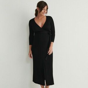 Reserved - Elöl átlapolt dzsörzéruha - Fekete kép