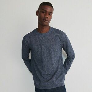 Reserved - Regular szabású, hosszú ujjú póló - Tengerészkék kép