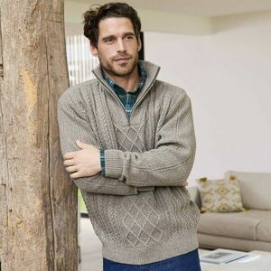 Magas nyakú pulóver cipzárral kép