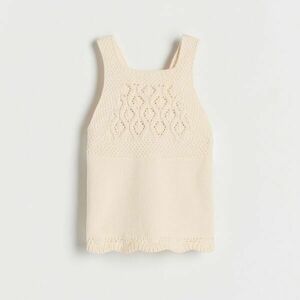 Reserved - Áttört mintájú, kantáros szoknya - Krém kép