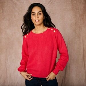 Egyszínű mintás pulóver kép