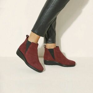 Bőr bokacsizma éktalppal, rugalmas LWG bőrből kép