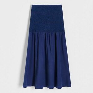 Reserved - Szoknya dekoratív húzással - Tengerészkék kép