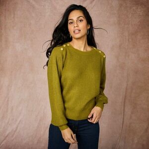 Egyszínű mintás pulóver kép