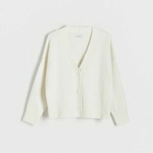 Reserved - Gombos pulóver - Krém kép