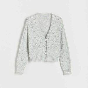 Reserved - Lyukacsos kardigán - Világosszürke kép