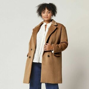 Kabát öltönygallérral és dupla gombolású pánttal kép