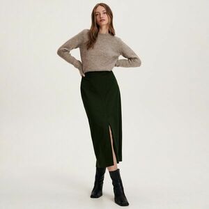 Reserved - Szoknya gyapjúkeverékből - Khaki kép