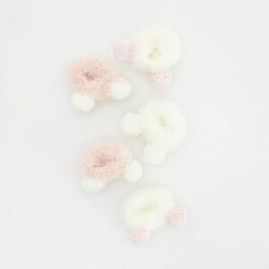 Reserved - 5 darab bolyhos hajgumi - Bézs kép