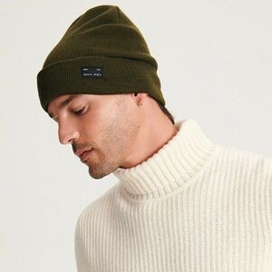Reserved - Beanie sapka rátéttel - Khaki kép