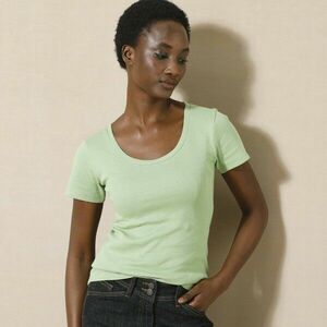 Egyszínű, rövid ujjú egyszínű póló, bio pamut kép