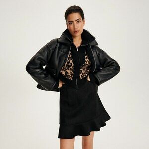 Reserved - Miniszoknya fodros szegéllyel - Fekete kép