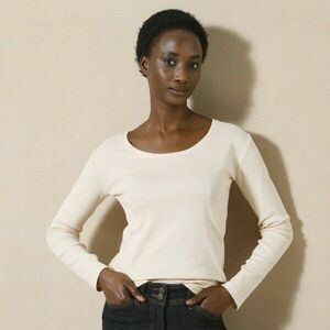 Egyszínű hosszú ujjú póló, biopamut kép