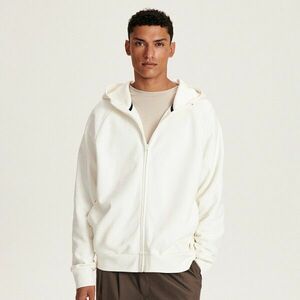 Reserved - Kapucnis cipzáras melegítőfelső - Krém kép