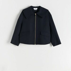 Reserved - Kabát széles gallérral - Tengerészkék kép