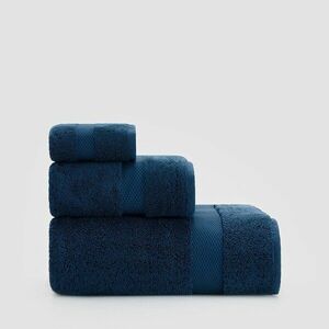 Reserved - Bordázott törölköző - Tengerészkék kép